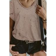 Kaki raztrgana majica Wendy