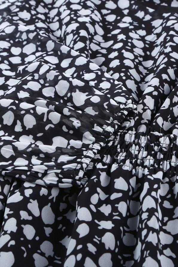 Klasična elastična obleka Robin s cvetličnim potiskom