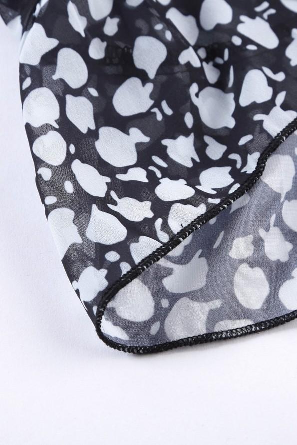 Klasična elastična obleka Robin s cvetličnim potiskom