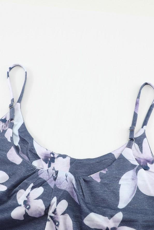 Kombinezon s širokimi nogami in s cvetličnim tiskom Erica