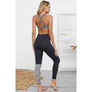 Komplet za jogo Finley z leopardjim potiskom