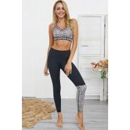 Komplet za jogo Finley z leopardjim potiskom