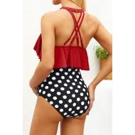 Kopalke Haylee za nosečnice z visokim pasom in volančki