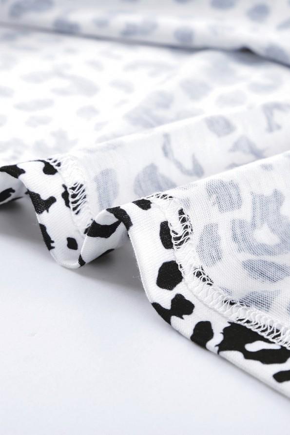 Kratek komplet Amy z leopardjim potiskom