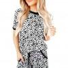 Kratek komplet Amy z leopardjim potiskom