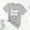 Kratka majica Jessica z napisom FAITH OVER FEAR