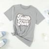 Kratka majica Jessica z napisom FAITH OVER FEAR