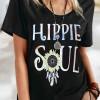Kratka majica Winter z napisom HIPPIE SOUL