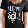 Kratka majica Winter z napisom HIPPIE SOUL