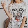 Kratka majica z napisom ROCK N ROLL
