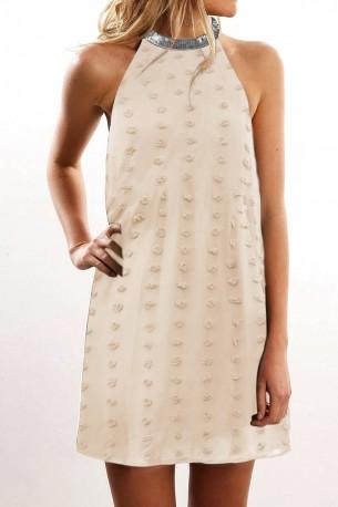 Kratka obleka Maya marelične barve