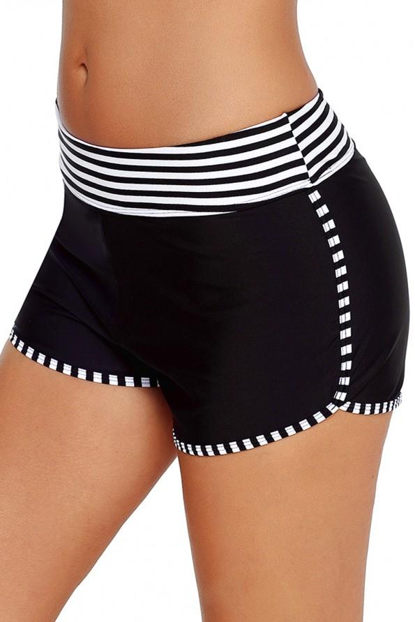 Kratke hlače za plavanje Emely s črtasto obrobo