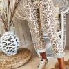 Leopard hlače z ravnimi hlačnicami
