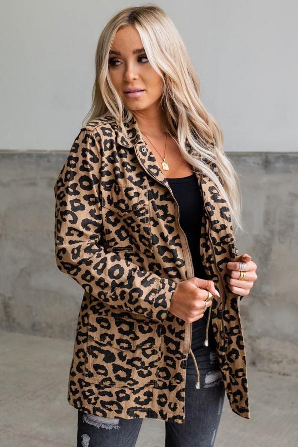 Leopardova pulover jakna Leona