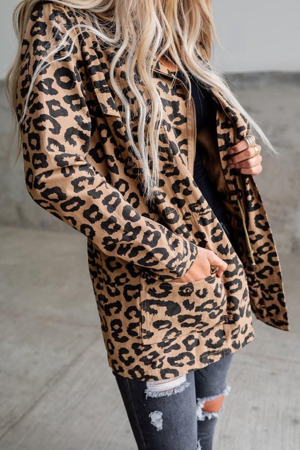 Leopardova pulover jakna Leona