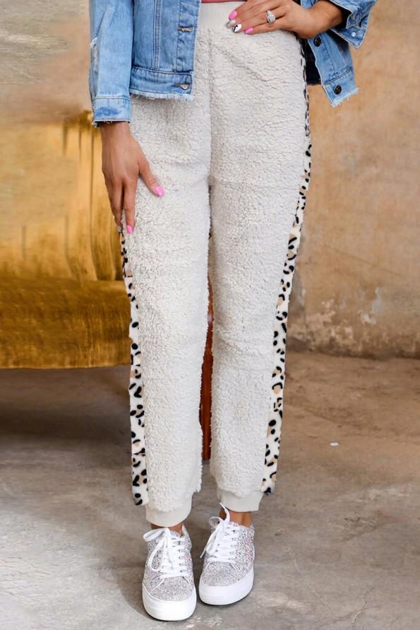 Leopardove plišaste hlače Simone