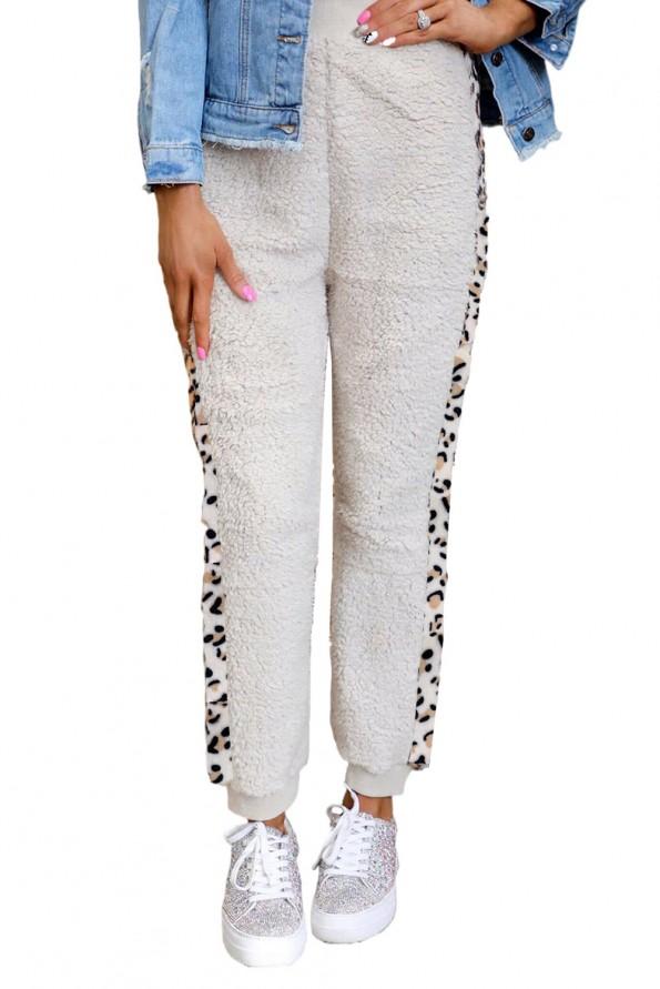 Leopardove plišaste hlače Simone