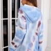 Majica s kapuco v tie dye svetlo rjavi barvi Bettina