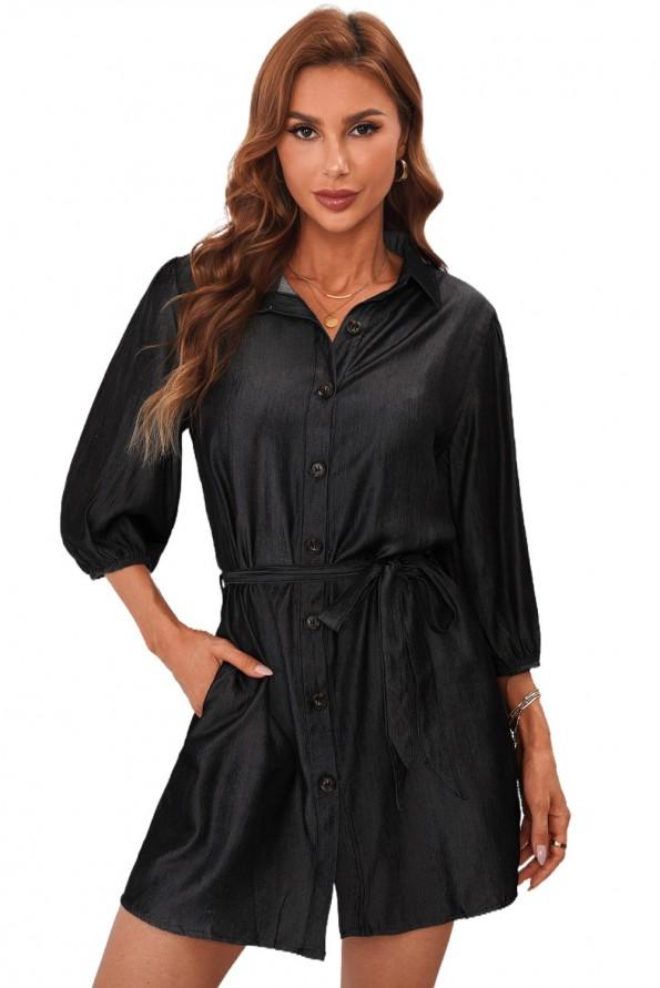 Mini obleka iz črne majice Tenna