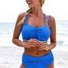 Moder bikini Francesca z vrvicami in visokim pasom