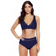 Moder bikini Kamryn z visokim pasom