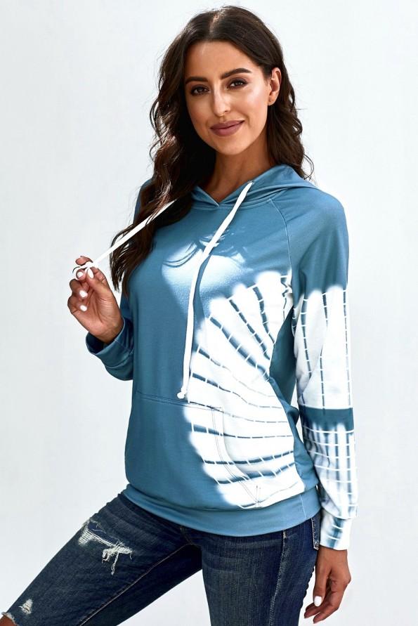 Moder prevelik pulover s kapuco Paisley