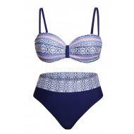 Moder retro bikini Selene za močnejše