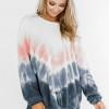 Moder tie dye ombre pulover Serenity