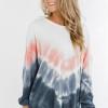 Moder tie dye ombre pulover Serenity