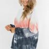 Moder tie dye ombre pulover Serenity