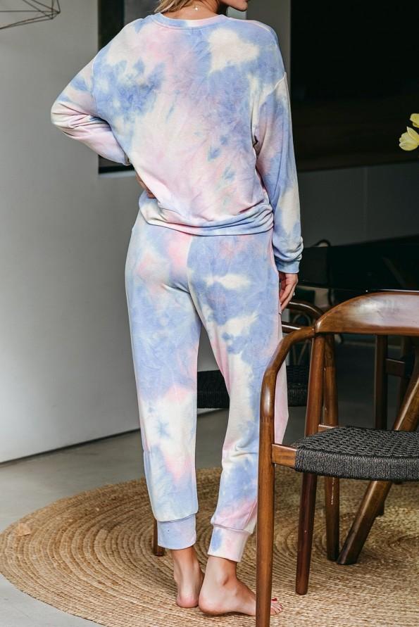 Moder tie dye pleten komplet Arya za prosti čas