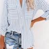 Modra bombažna bluza Mia