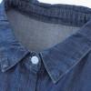 Modra denim srajca z dolgimi rokavi na gumb Jada