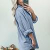 Modra prevelika denim srajca Dakota