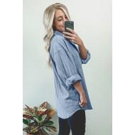 Modra prevelika denim srajca Dakota