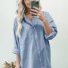 Modra prevelika denim srajca Dakota