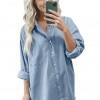 Modra prevelika denim srajca Dakota