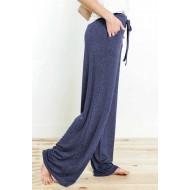 Modra široka trenirka Ivy z vrvico