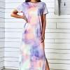 Modra tie dye maksi obleka Joanna