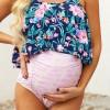Modre cvetlične kopalke Arya za nosečnice