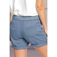 Modre kratke hlače Juliana z elastičnim pasom