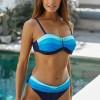 Modre push up črtaste bikini kopalke Meghan