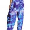 Modre tie dye ohlapne harem hlače Rowan
