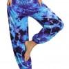 Modre tie dye ohlapne harem hlače Rowan