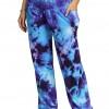 Modre tie dye ohlapne harem hlače Rowan