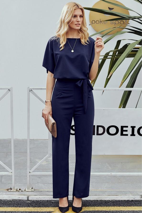 Modri ​​jopič s širokimi nogami in z belimi pasovi Rosalee