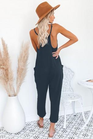 Modri kombinezon z žepi Nina