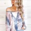 Modri tie dye pulover Ava