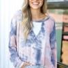 Modri tie dye pulover Ava