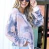 Modri tie dye pulover Ava